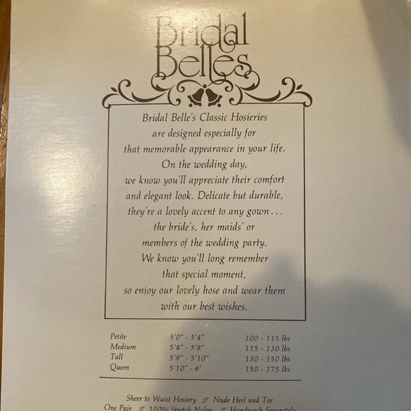 NWT BRIDAL BELLES WHITE SHEER STOCKINGS - Picture 2 of 2